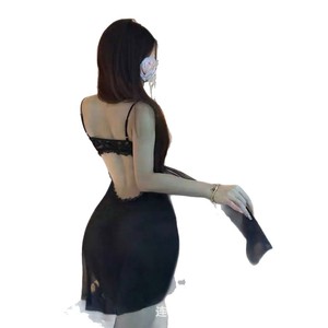 Vestido lencero morado sexy, conjunto de lencería erótica para mujeres con senos pequeños, perfecto para una noche de seducción. - Product Image 3