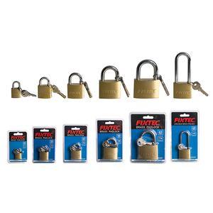 FIXTEC Serrure robuste 20mm/30mm/40mm/50mm/60mm en laiton antique avec 3 clés identiques FLK2001-FLK6001 Laiton antique FLK200 - Product Image 5