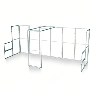 Système de stand modulaire incurvé polyvalent de 62 mm en tissu, structure modulaire reconfigurable pour exposition commerciale - Product Image 5