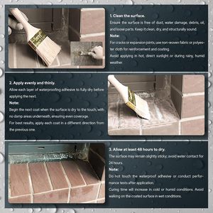 Sellador Impermeable Invisible, Revestimiento Transparente Antifiltraciones, Adhesivo de Poliuretano para Reparaciones en Interiores y Exteriores - Product Image 6