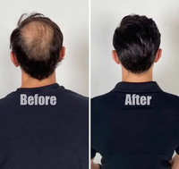 Perruque en cheveux humains Remy 100% naturels noirs, densité 80%, avec dentelle frontale fine, pour hommes, toupet pour hommes