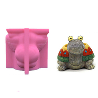3D dessin animé tortue forme bricolage Silicone béton béton ciment plâtre cire gypse plâtre résine Pot de fleur moule