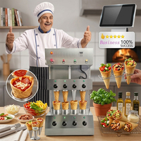 Machine à cônes à pizza commerciale, prix abordable, électrique, automatique, pour la préparation de cônes à pizza, équipement de restauration rapide pour food truck et boutique