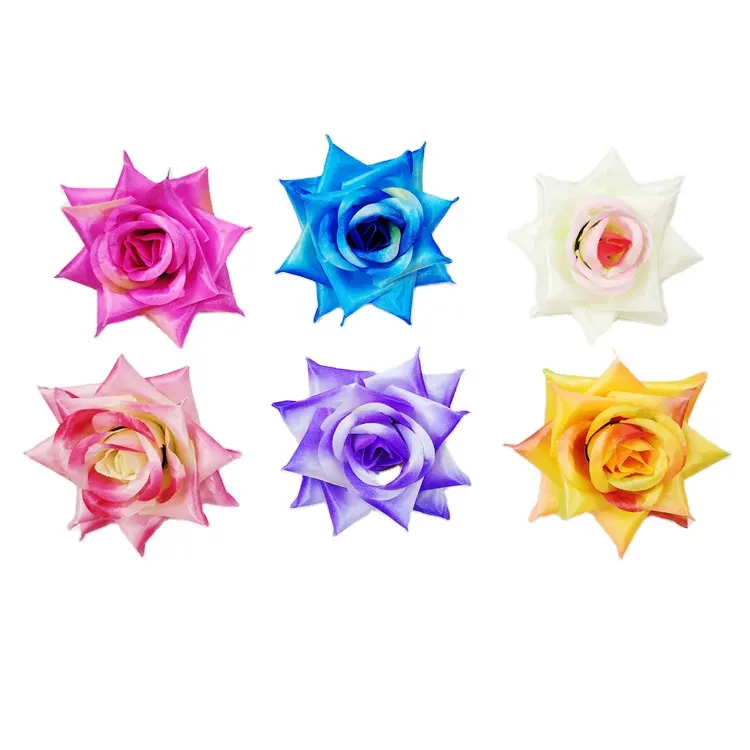 色の種類造花鋭いバラの頭最新デザインファッション環境にやさしい高品質売れ筋すべてのイースター48