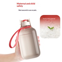Conteneur à eau pour chien moderne, léger, pliable, portable, imperméable, pour l'extérieur, avec bouteille d'eau et mangeoire en plastique