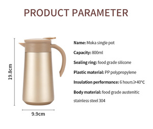 Bouilloire isotherme portable en acier inoxydable de 800 ml pour <span class=keywords><strong>café</strong></span>, vente en gros - Product Image 5