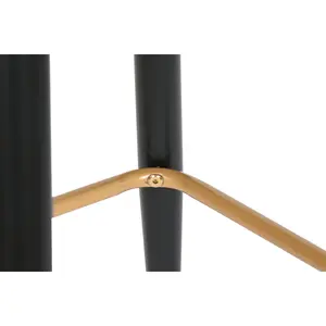 Polyester and Metal <b>Stool</b> 48x53x109 cm Gray <b>Velvet</b> - Product Image 2