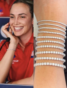 リアルソリッド 14K 18K ゴールド テニスブレスレット 2-6mm ラボグロウンダイヤモンド アイスアウト テニスチェーン IGI認定 ブレスレット＆バングル - Product Image 5