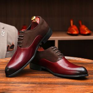 Zapatos de Vestir Formales de Cuero Brillante para Hombre, Estilo Casual de Negocios, con Suela Gruesa y Tacón Alto - Product Image 2