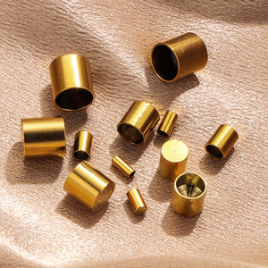 หมวกทรงแบนแบบเชือกหัวงู |   อุปกรณ์เสริมสำหรับสร้อยข้อมือและสร้อยคอ ทำจากสแตนเลส ไม่มีรูพรุน พร้อมตัวล็อคแบบหนัง - Product Image 4