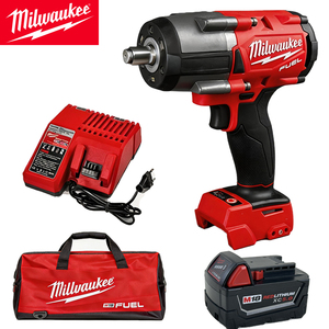 Clé à chocs sans fil Milwaukee FUEL à couple élevé, entraînement 1/2 pouce, avec batterie 5,0 Ah, chargeur rapide, sac à outils, kit d'outils électriques - Product Image 1
