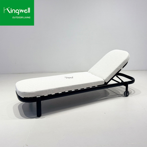 Chaise longue de piscine extérieure moderne de luxe, chaise longue de <span class=keywords><strong>jardin</strong></span> durable avec structure en aluminium, mobilier de patio portable pour cour et <span class=keywords><strong>jardin</strong></span> - Product Image 5