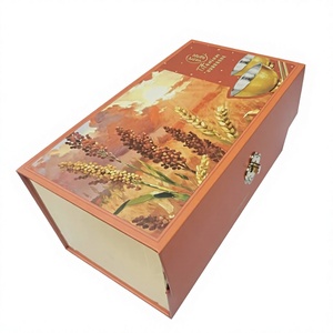 Boîte cadeau alimentaire rigide à fermeture magnétique, boîte en carton personnalisée en forme de livre pour noix, fruits secs, cadeau de fête avec insert en mousse, OEM - Product Image 2