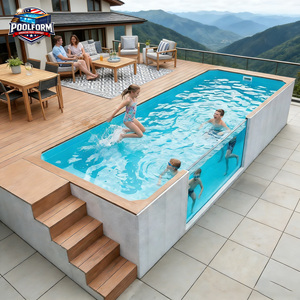 5ft Deep Modern WPC Wood Container Family Swimming <b>Pool</b> Fiberglass Corrosion-resistant Outdoor Above Ground <b>pool</b> - Product Image 5