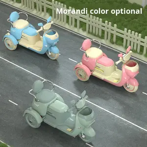 Motocicleta eléctrica de doble asiento para niños, triciclo, coche de juguete de plástico alimentado por batería, Control remoto para niños, niñas y bebés - Product Image 4