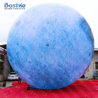 Décoration de fête sur le thème de l'espace, planète gonflable, Terre, Lune et neuf planètes gonflables suspendus avec modèle LED