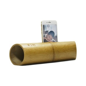Bamboo Mobile Phone <b>Speaker</b> <b>Stand</b> Portable Amplifier For iPhone No Charging Required Creative Gift Customization - Product Image 4