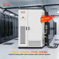 Système de stockage d'énergie tout-en-un 100 kW/232 kWh 125 kW/261 kWh, batterie LiFePO4 refroidie par liquide, armoire extérieure BESS pour centre de données