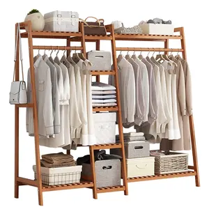 L-160CM Save space organize your household accessories and keep them clean bamboo wardrobes clothes organizer