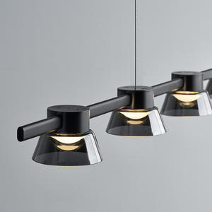 Lustre LED Créatif Haut de Gamme en Verre, Style Nordique Minimaliste, Hauteur Réglable, Design Moderne, Luxe, Longue Barre, Base E26 - Product Image 2