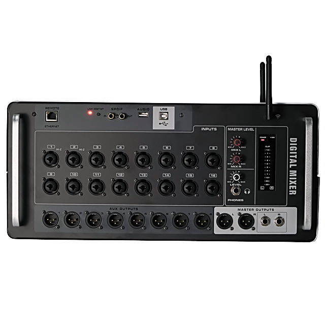 16-Channel Digital Mixer Metal Construction Conference Audio Matrix Video/Audio Loudspeakers China Factory Audio Console