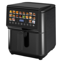 Friteuse à air numérique intelligente 9L en acier inoxydable, contrôle tactile, double chauffage supérieur et inférieur, directement de l'usine d'appareils de cuisine