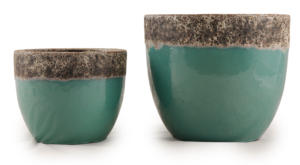 Maceta de Cerámica Esmaltada a Mano con Textura Irregular y Transpirable para Jardín Interior y Exterior - Product Image 2