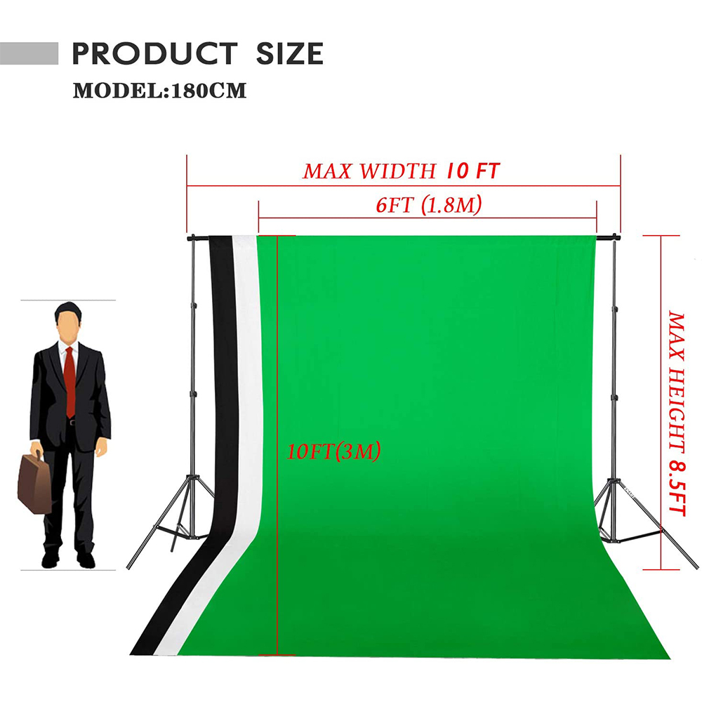 Junnx 1,8*2,8 м фон экран для фотографии Зонт софтбокс фото студия видео зеленый синий белый черный цвета