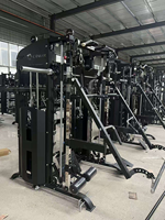 Máquina Smith Comercial Todo en Uno, Entrenador Funcional, Power Rack, Equipo Multigimnasio con Sistema de Poleas de Doble Cable
