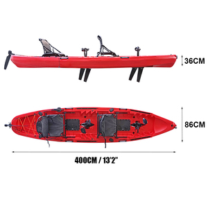 <span class=keywords><strong>Kayak</strong></span> de pesca para dos personas Rotomoldeado resistente a los rayos UV LLDPE <span class=keywords><strong>Tandem</strong></span> Pedal <span class=keywords><strong>Kayak</strong></span> para <span class=keywords><strong>kayak</strong></span> pesca familiar con pedal - Product Image 4