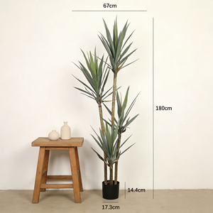 Plante artificielle Yucca <span class=keywords><strong>Elephantipes</strong></span>, faux arbre de Yucca sans épines avec bases de feuilles naturelles, arbre artificiel pour la décoration du salon - Product Image 6