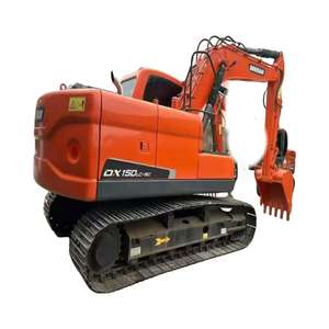 Doosan DX 150รถขุดตีนตะขาบมือสองพร้อมการรับประกัน1ปีส่วนประกอบหลักได้แก่เครื่องยนต์ปั๊มมอเตอร์เกียร์ PLC - Product Image 1
