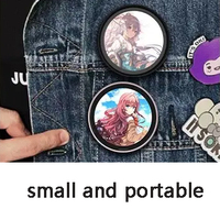 400mAh Rechargeable E Badge Animation Photo Showcase dengan Lampu 7 Warna untuk Pin Digital Personalisasi Penggemar Bintang