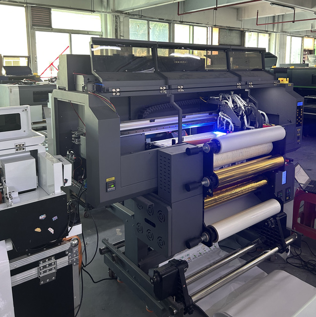 Funsun A1 All in One UV DTF Printing Glass Metal Ceramic Sticker Transfers Impresora Printer 4 i3200 with Gold Silver Foil