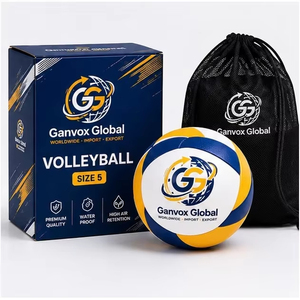Ballon de volley-ball en cuir PU taille 5 officiel, résistant à l'eau, haute rétention d'air, pour entraînement et match, avec sac, intérieur/extérieur - Product Image 2