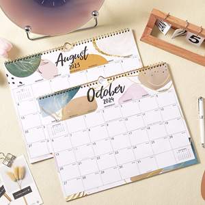 Календарь 2024 настенный календарь 2025 July <span class=keywords><strong>December</strong></span> 18 месяцев календарь двойной провод переплет подвесной крючок толстая бумага большие блоки - Product Image 5