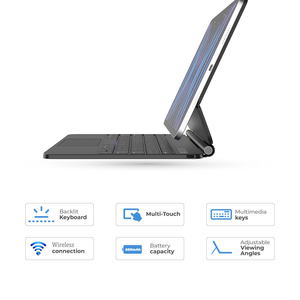 Casing Tablet cerdas, Tablet cerdas, nirkabel, casing dengan tombol lampu latar, Keyboard Trackpad Multi sentuh untuk <span class=keywords><strong>Ipad</strong></span> Pro 11/12, 9 - Product Image 4