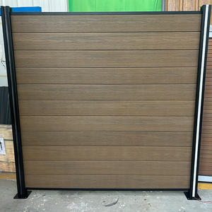 גדר גינה חיצונית, אקולוגית, חזקה, פופולרית, עמידה בפני רוח ואש, יציבה, פרטית, עשויה קומפוזיט עץ-פלסטיק (WPC) לקרקע בוצית - Product Image 3