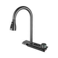 Nouvelle arrivée : Robinet de cuisine moderne à poignée unique avec écran numérique de température, eau chaude/froide, mélangeur unique en céramique