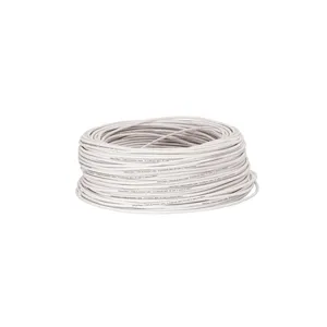 1 unità rotolo 100 metri THW CCA 14 AWG cavo bianco fili elettrici di base in scatola - Product Image 1