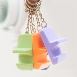 Droping Shipping Productos Regalo Lindo Llavero Soporte para teléfono 2 en 1 Soporte para teléfono impermeable de silicona - Product Image 1