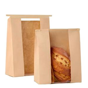 Bolsas de Papel Kraft Resellables de Alta Calidad para Envasado de Alimentos, con Ventana Transparente, Venta al Por Mayor - Product Image 1