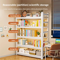 Étagère à livres multi-niveaux, étagère de rangement en acier, étagère de rangement au sol, bibliothèque pour enfants, étagère de rangement simple