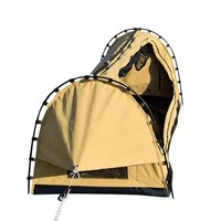 Tente de camping en toile imperméable à l'eau, dôme pour 1 à 2 personnes, tente portative