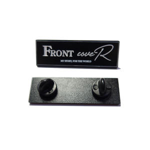 Placa de Identificación Personalizada Profesional en Metal Chapado en Oro con Acabado Esmaltado, Diseño Cursivo y Color Personalizado - Product Image 5