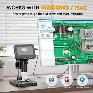 4.3" Digital Pocket 1000X Magnification Electron Inspection Camera Measuring HD Screen 1080P LP043 Microcirculation - Product Image 5
