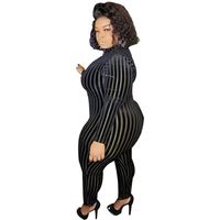 BR2804 Combinaison en maille grande taille pour femme Offre Spéciale