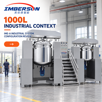 Mélangeur émulsifiant sous vide IME-A 1000L pour usine cosmétique à budget contrôlé, émulsifiant industriel standard pour la production en série