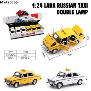 Nouvelle arrivée 1:24 voiture moulé sous pression modèle Figure jouet cadeau de noël ensemble pour enfants métal jouet voiture pour enfants <span class=keywords><strong>Taxi</strong></span> avec lumière pour garçons - Product Image 2