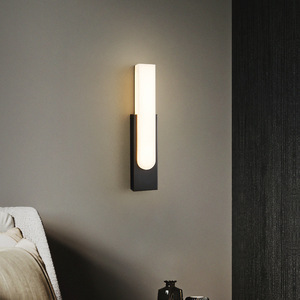 Lámpara de Pared Moderna de Lujo Nórdico Minimalista, Iluminación Creativa de Alta Gama Totalmente en Cobre para Dormitorio, Iluminación Decorativa de Mármol Natural - Product Image 1